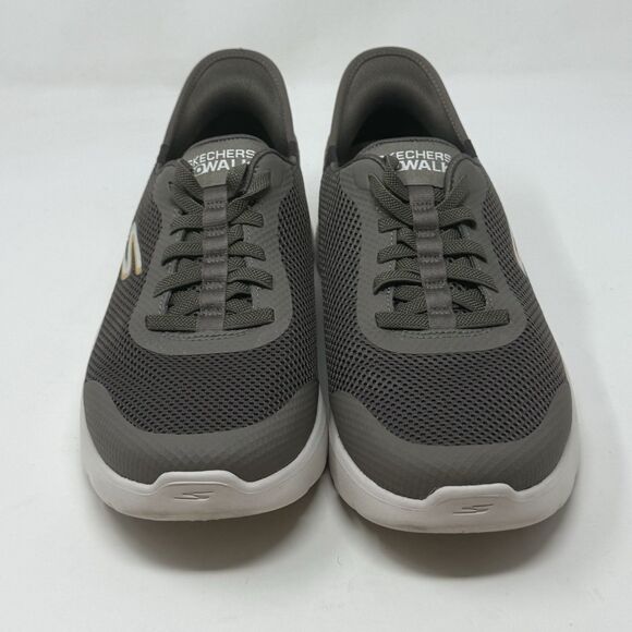 Skechers Go Walk Flex Shoes Mens 9 Extra Wide Fit Brown Hands Free Slip Ins - Picture 5 of 16